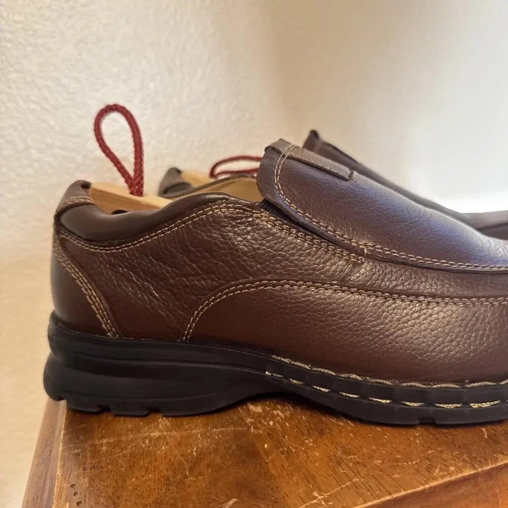 GH Bass Co Mens Lenny Brown Leather Slip On Loafer Shoes‎ Size 8 M